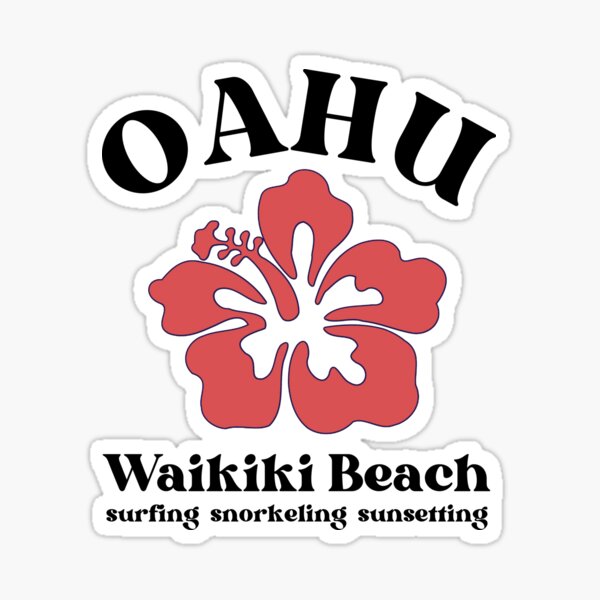 Aperçu de l'œuvre Hawaii Travel Oahu Beachy Vacances en famille Cadeaux de voyage créée et vendue par BronikowskiART.