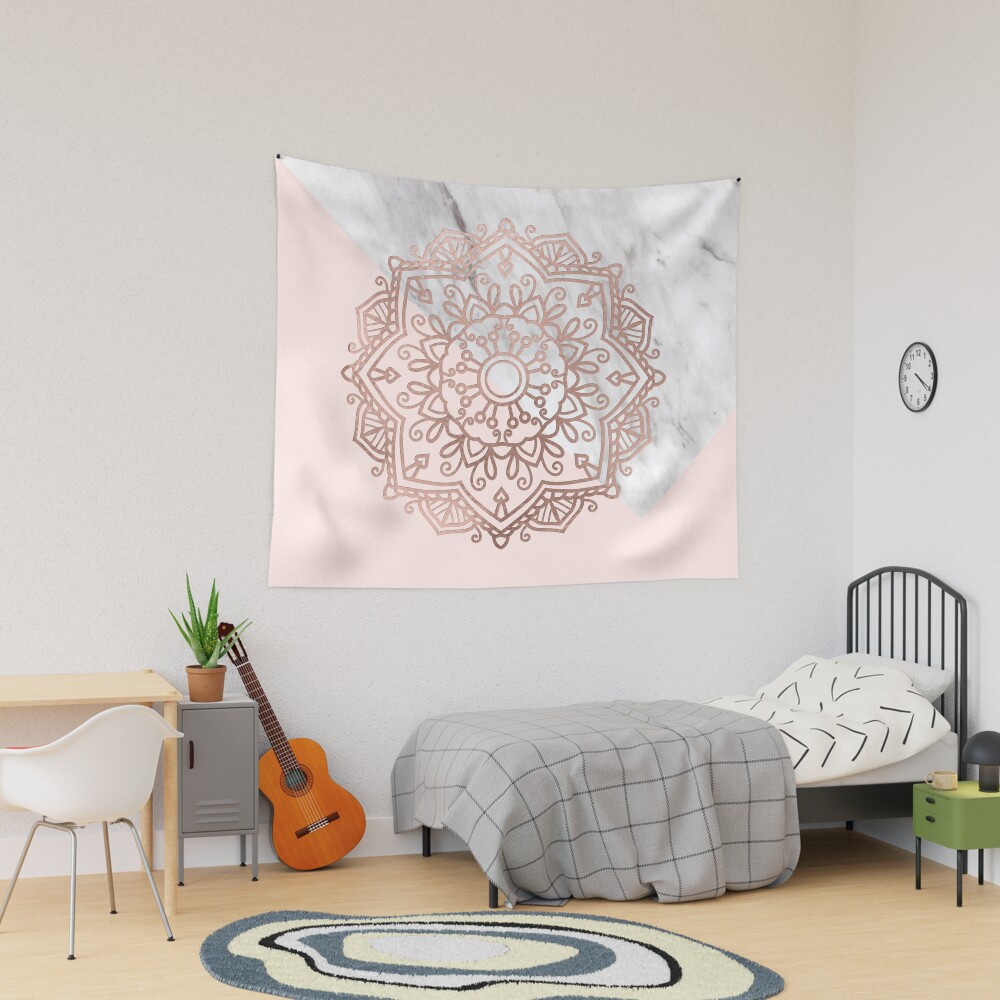 Rose gold mandala tapestry sale