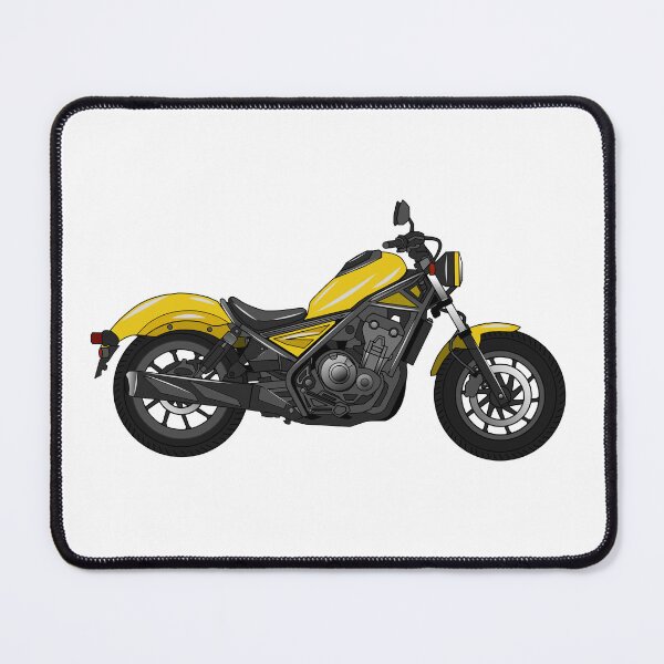 Item preview, Cruiser motorcycle cartoon illustration designed and sold by Misscartoon.