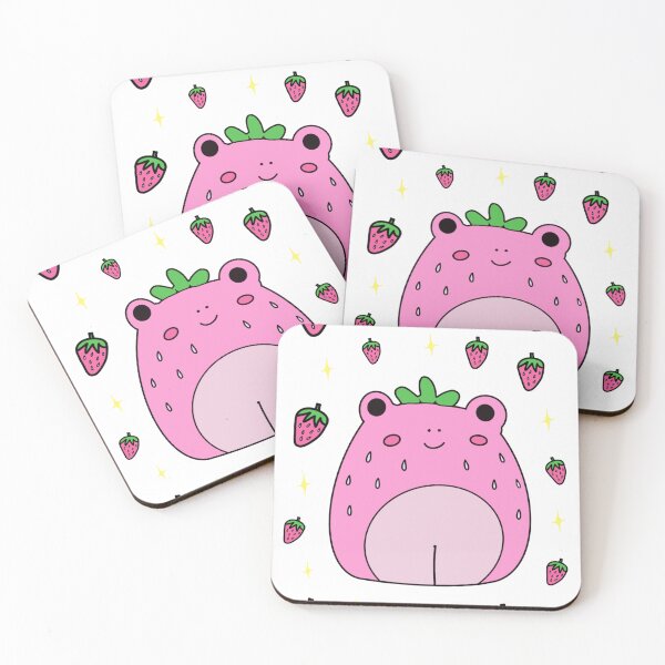 Item preview, Pink Strawberry Frog Squish with Stars designed and sold by HunterYegge.