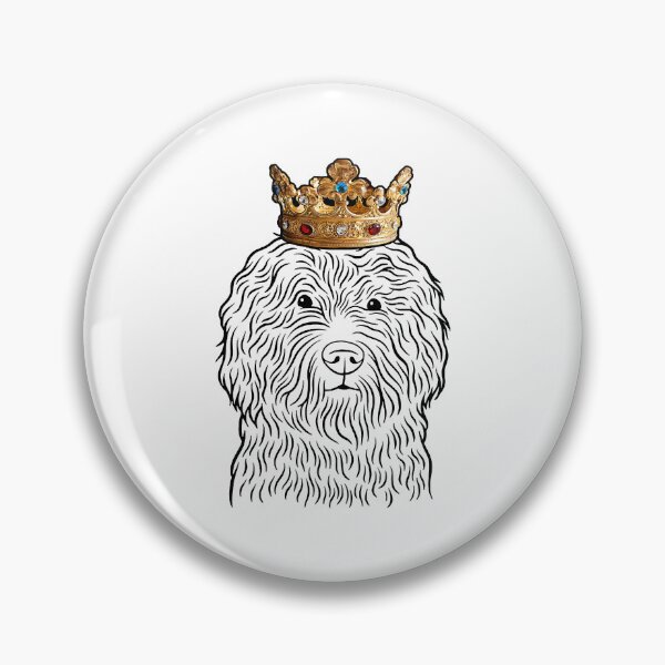 Item preview, Barbet Dog King Queen Wearing Crown designed and sold by NangXianmai.