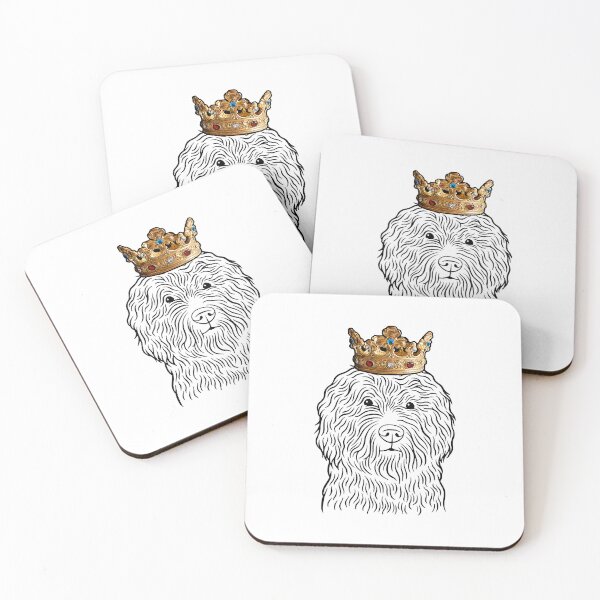 Item preview, Barbet Dog King Queen Wearing Crown designed and sold by NangXianmai.