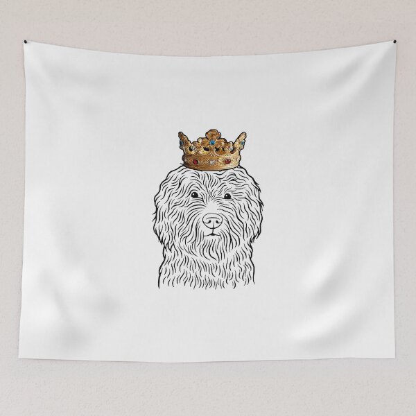 Item preview, Barbet Dog King Queen Wearing Crown designed and sold by NangXianmai.