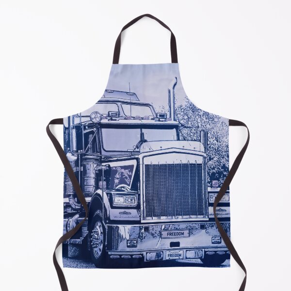 Item preview, Classic American Semi Trailer Truck Trucking Digital Art in Blue designed and sold by Taina Sohlman.