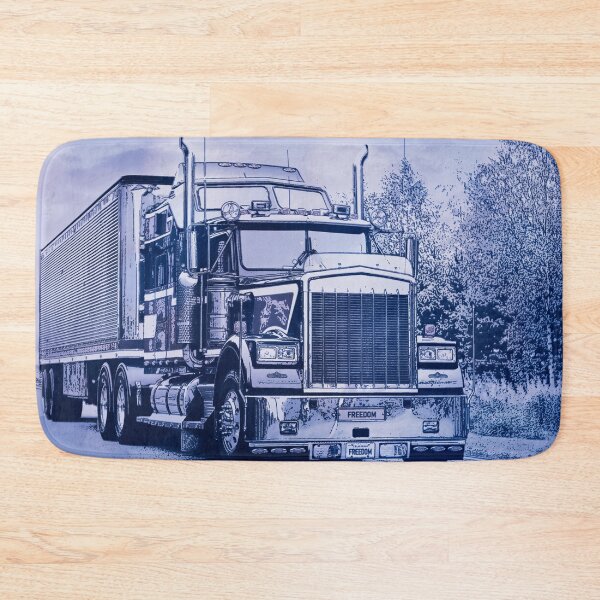 Item preview, Classic American Semi Trailer Truck Trucking Digital Art in Blue designed and sold by Taina Sohlman.