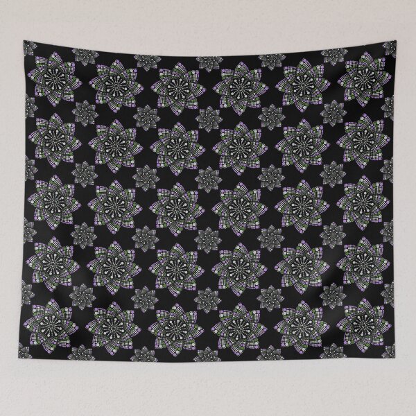 Item preview, Geometric Mandala Dot Art Genderqueer Pride Pattern designed and sold by LiveLoudGraphic.