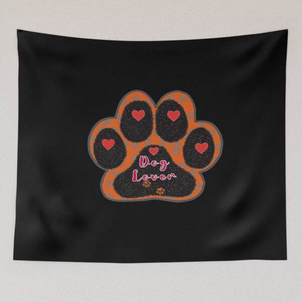 Item preview, Dog Paw Print - Dog Lover -Orange shade designed and sold by ShreecreatE.