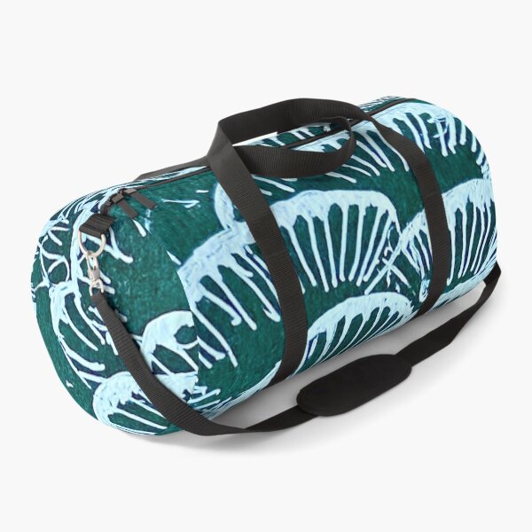 Item preview, Mushrooms - Pale green on teal designed and sold by fuschiaworks.