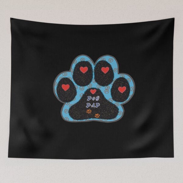 Item preview, Dog Paw Print - Dog Dad Blue designed and sold by ShreecreatE.