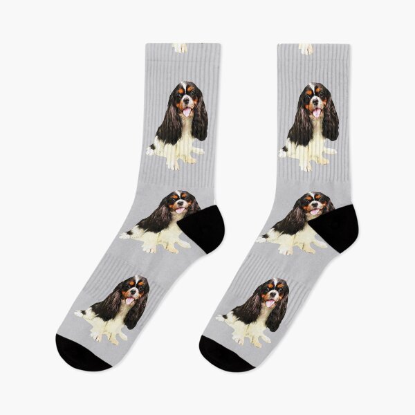 Item preview, Cavalier king charles spaniel Tri Puppy Dog designed and sold by ElegantCat.