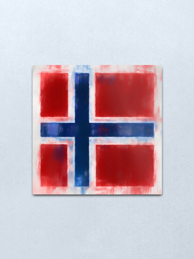 Alternate view of Norwegian Flag No. 2, Series 1 Metal Print