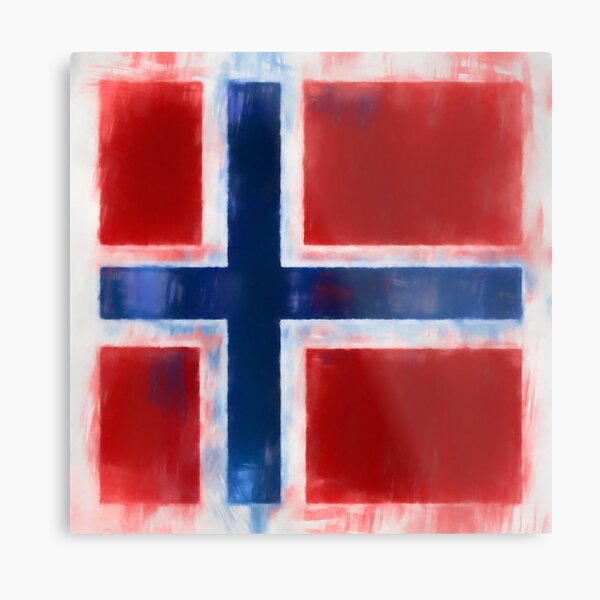 Norwegian Flag No. 2, Series 1 Metal Print