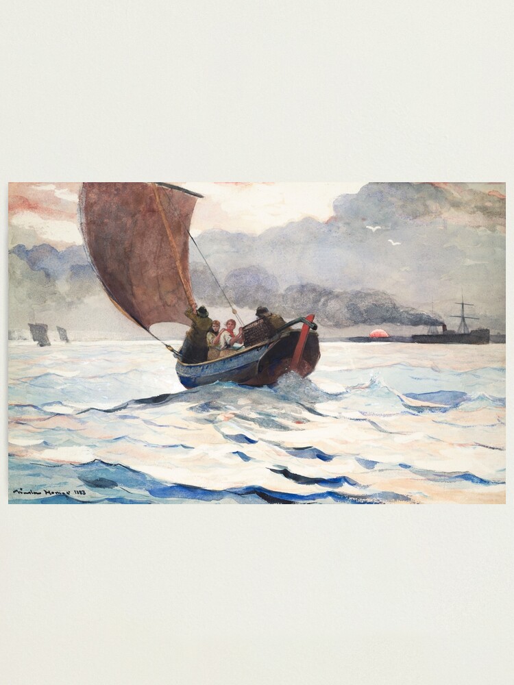 "Winslow Homer - Returning Fishing Boats, 1883" Photographic Print For ...