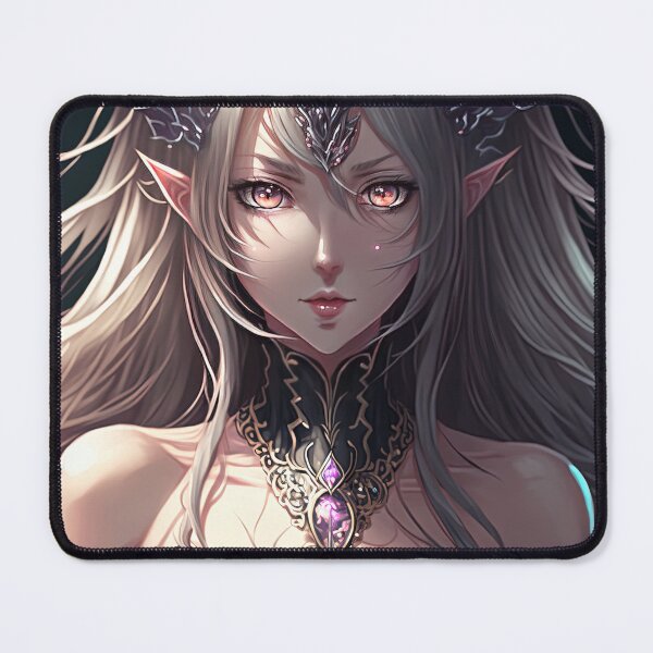 Item preview, Portrait of a fantasy dark elf female wizard in a black dress, fantasy illustration iPhone Case designed and sold by PJGartui.