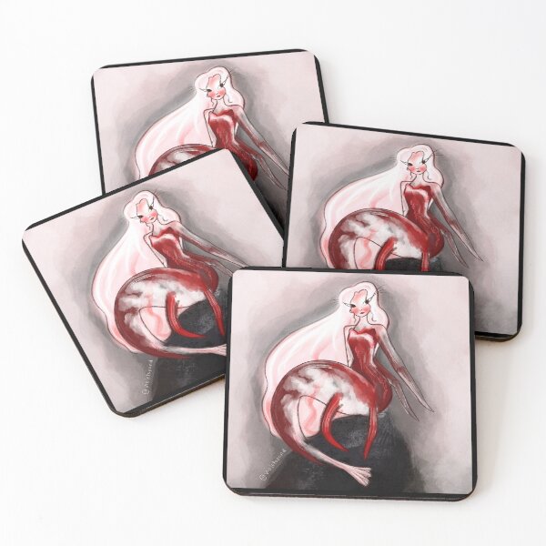 Item preview, Red Shrimp Mermaid designed and sold by violetspond.