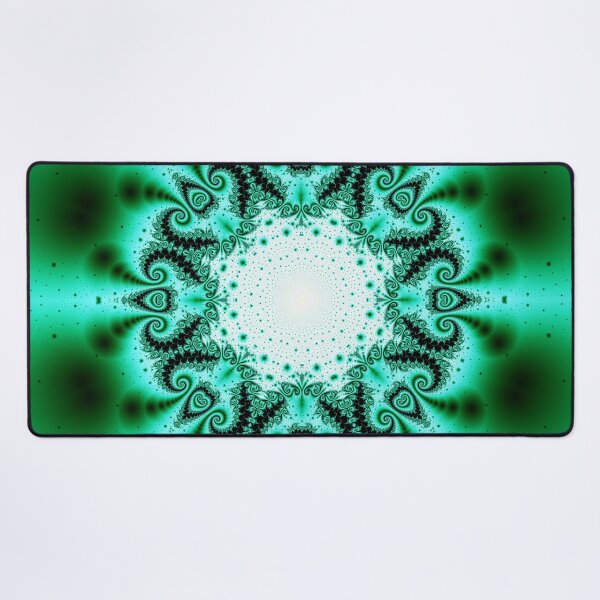 Item preview, Green and Black Fractal Kaleidoscope designed and sold by traceyeverart.