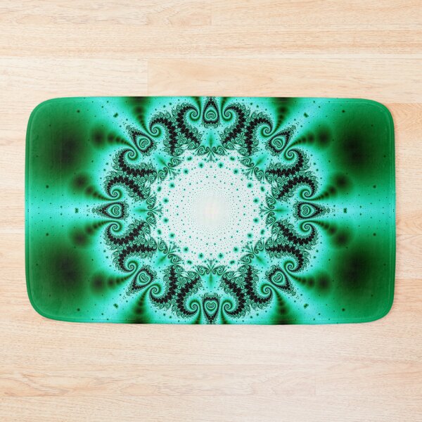 Item preview, Green and Black Fractal Kaleidoscope designed and sold by traceyeverart.
