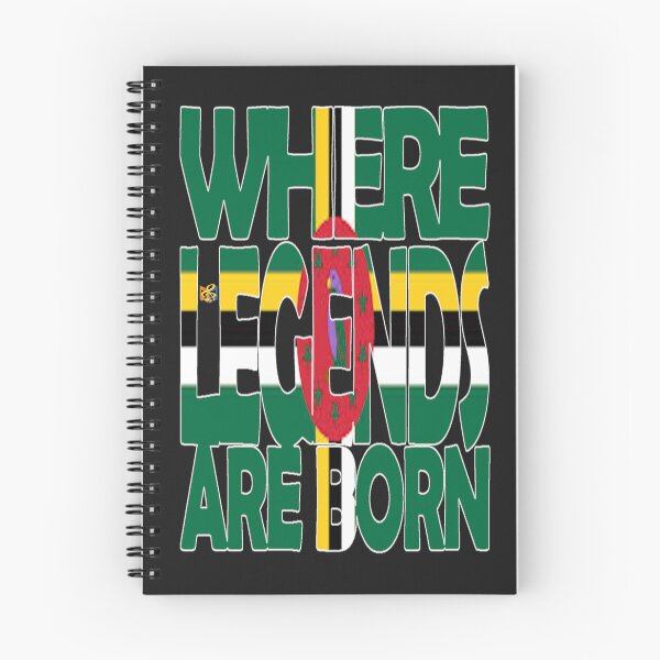 Artikelvorschau, Dominica-Flagge | Wo Legenden geboren werden | Dominikaner entworfen und verkauft von Soca-Mode.