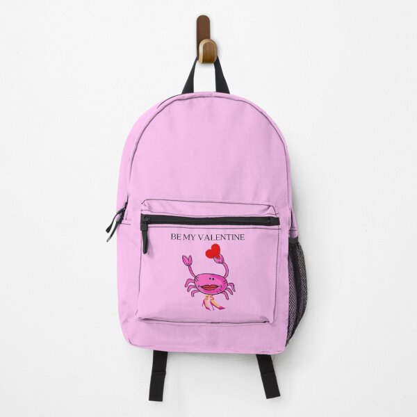 Item preview, BE MY VALENTINE PINK CRAB 3 RED HEART PINK SHOES Medium Pink Background designed and sold by EllieMonroe.