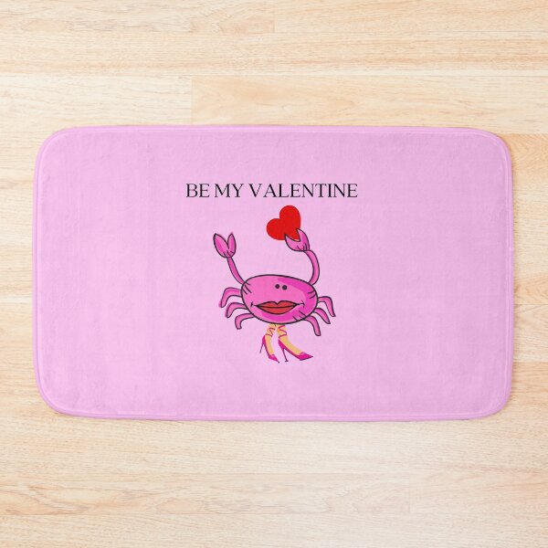Item preview, BE MY VALENTINE PINK CRAB 3 RED HEART PINK SHOES Medium Pink Background  designed and sold by EllieMonroe.