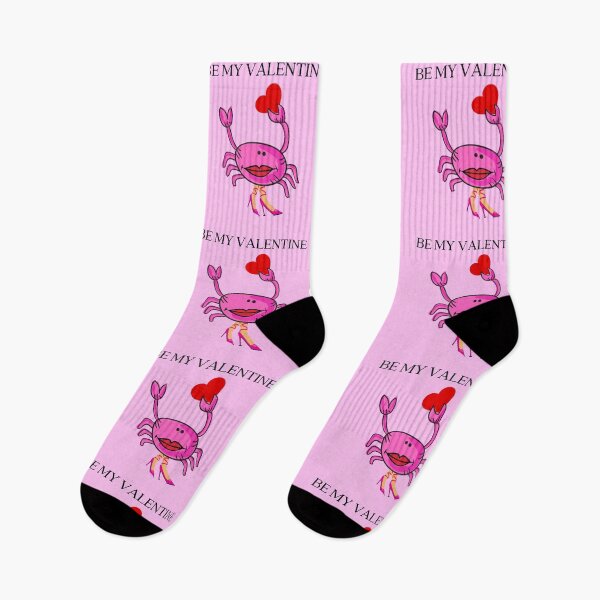 Item preview, BE MY VALENTINE PINK CRAB 3 RED HEART PINK SHOES Medium Pink Background  designed and sold by EllieMonroe.