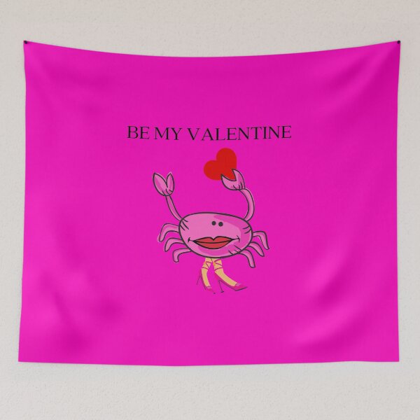 Item preview, BE MY VALENTINE PINK FUCHSIA CRAB 4 RED HEART PINK SHOES Medium Pink Background  designed and sold by EllieMonroe.