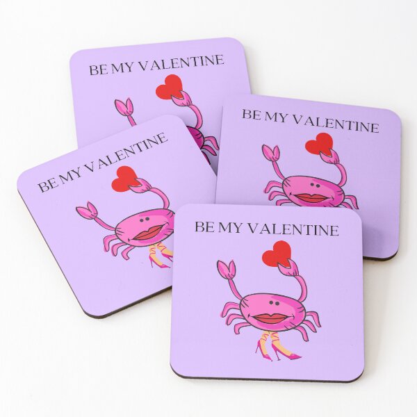 Item preview, BE MY VALENTINE PINK CRAB 4 RED HEART PINK SHOES LAVENDER  Background  designed and sold by EllieMonroe.