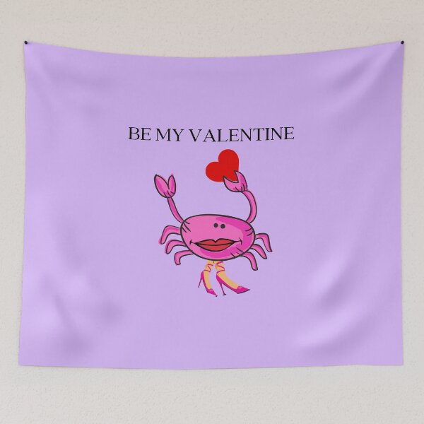 Item preview, BE MY VALENTINE PINK CRAB 4 RED HEART PINK SHOES LAVENDER  Background  designed and sold by EllieMonroe.
