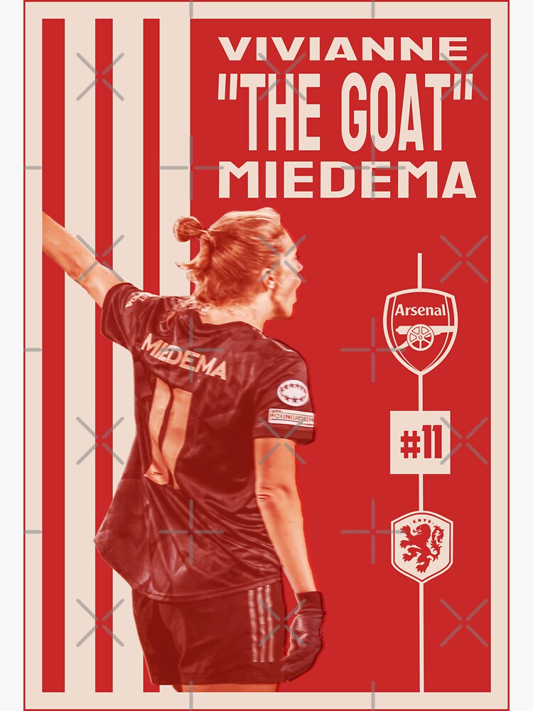 Vivianne Miedema Arsenal 11 Jersey Sticker for Sale by Hevding