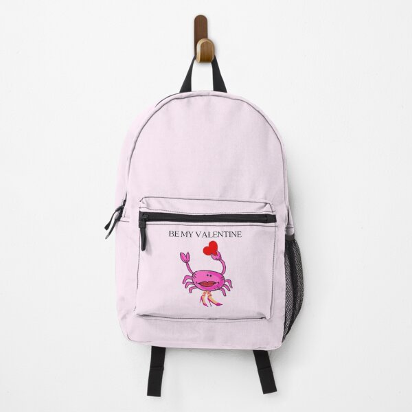 Item preview, BE MY VALENTINE PINK CRAB 2 RED HEART PINK SHOES Pale Pink Background designed and sold by EllieMonroe.