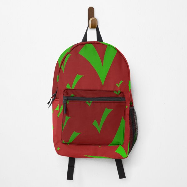 Item preview, Green Tick of Approval - Red Background with Green Check Mark Pattern designed and sold by Karen McFarland.