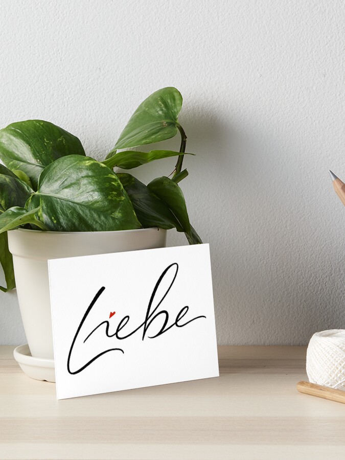 Calligraphy by Board Schrift Redbubble Liebe Hertz Lettering\