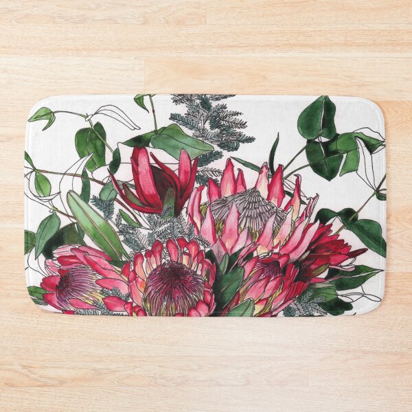 Item preview, Protea flowers eucalyptus vase designed and sold by blueidesign.