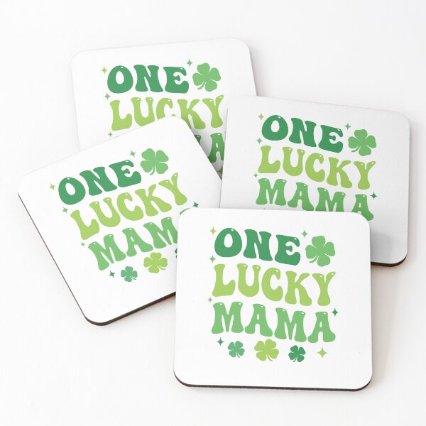 Item preview, One Lucky Mama St Patricks Day Groovy Lucky Mom Irish Mommy Shamrock Luckiest Mama designed and sold by HalloweenGift.