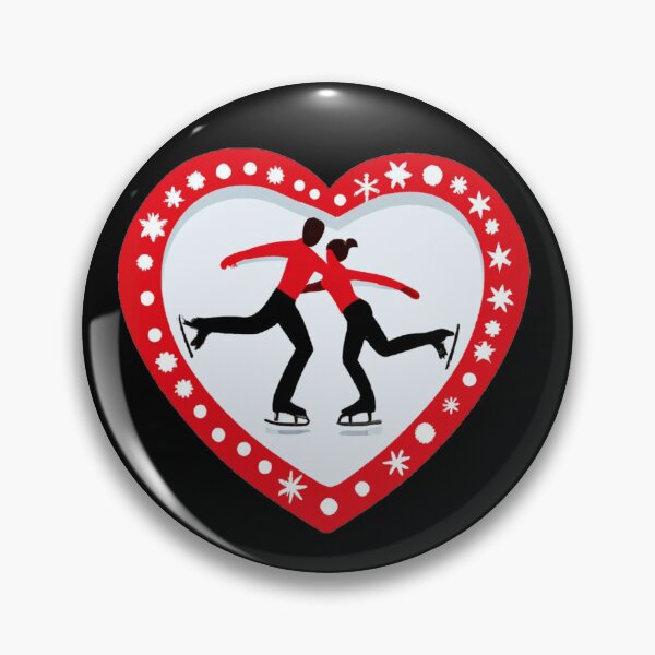 Item preview, Couple Ice Skating in Valentines Heart (AI Generated Art) designed and sold by Cowboy Folly.