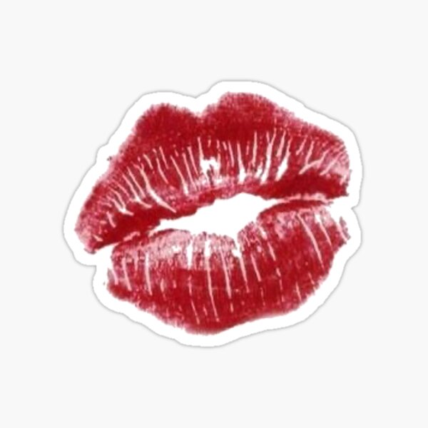 "lipstick kiss" Sticker for Sale by charlotteluciee Redbubble