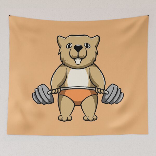 Item preview, Cute Otter Workout designed and sold by cubbone.