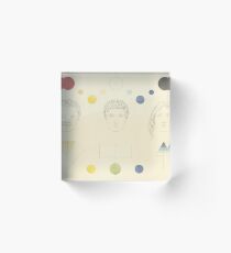 Vintage Color Chart Acrylic Block