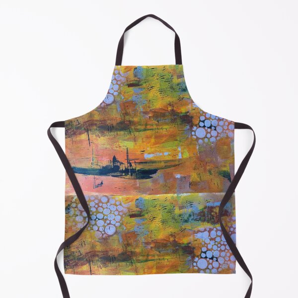 Item preview, The Lost Island - cool modern colorful intuitive abstract art print designed and sold by AdzSpirit.