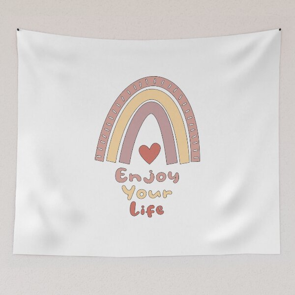 Item preview, Enjoy your life motivational colorful boho rainbow designed and sold by Awesome 4 all.