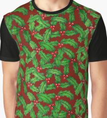 Retro Holly Holiday Graphic T-Shirt