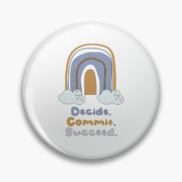 Item preview, Decide, commit, succeed colorful boho rainbow designed and sold by Awesome 4 all.