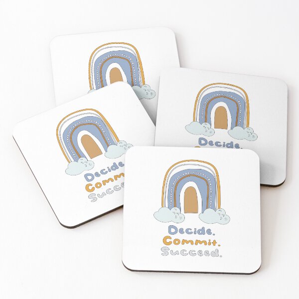Item preview, Decide, commit, succeed colorful boho rainbow designed and sold by Awesome 4 all.