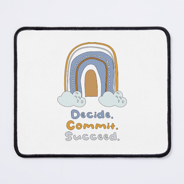 Item preview, Decide, commit, succeed colorful boho rainbow designed and sold by Awesome 4 all.