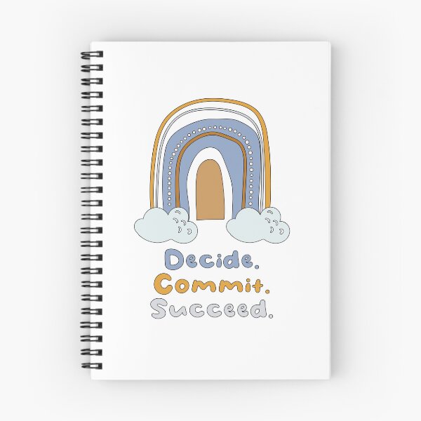 Item preview, Decide, commit, succeed colorful boho rainbow designed and sold by Awesome 4 all.