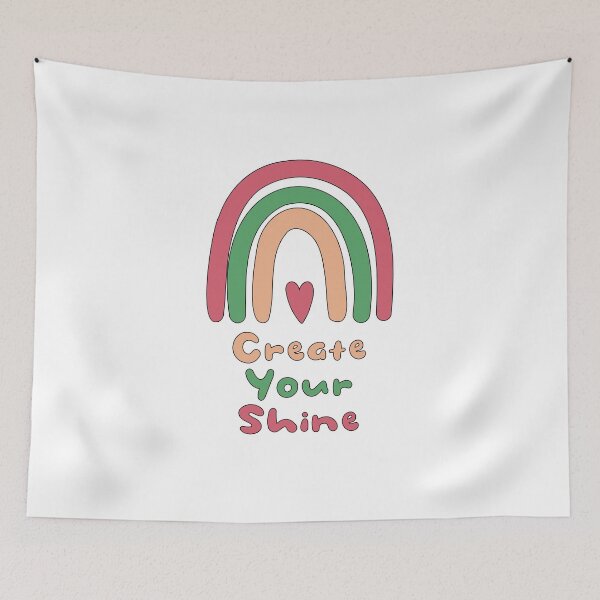 Item preview, Create your shine motivational boho rainbow designed and sold by Awesome 4 all.