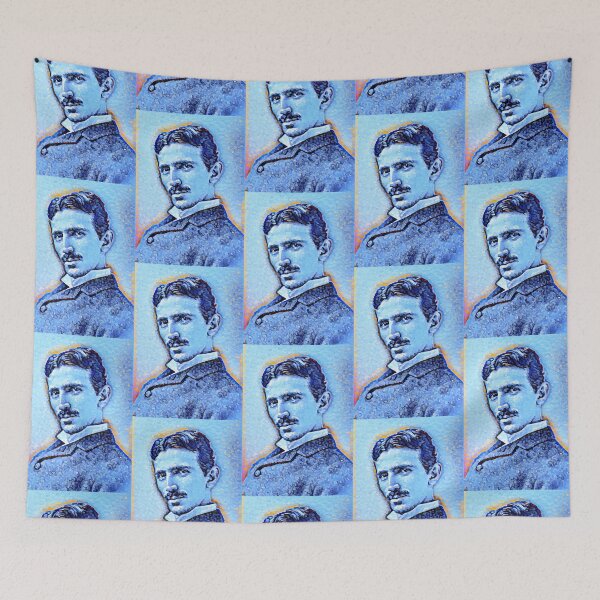 Item preview, Nikola Tesla Portrait | Nikola Tesla Wall Art  designed and sold by Suyogsonar25.