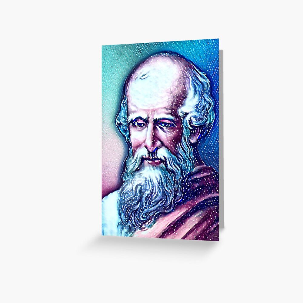 Archimedes Artwork Archimedes Portrait Archimedes Wall Art Greeting Card For Sale By 