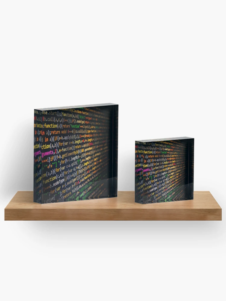 Thumbnail 3 of 5, Acrylic Block, Software code programming IT AI coder developer - Software designed and sold by coolkiwie.