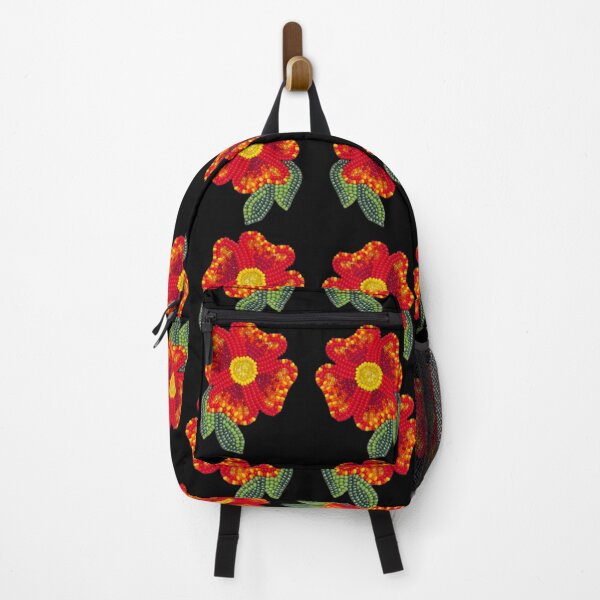 Item preview, Fire beaded flowers on black designed and sold by Jenannbrown.